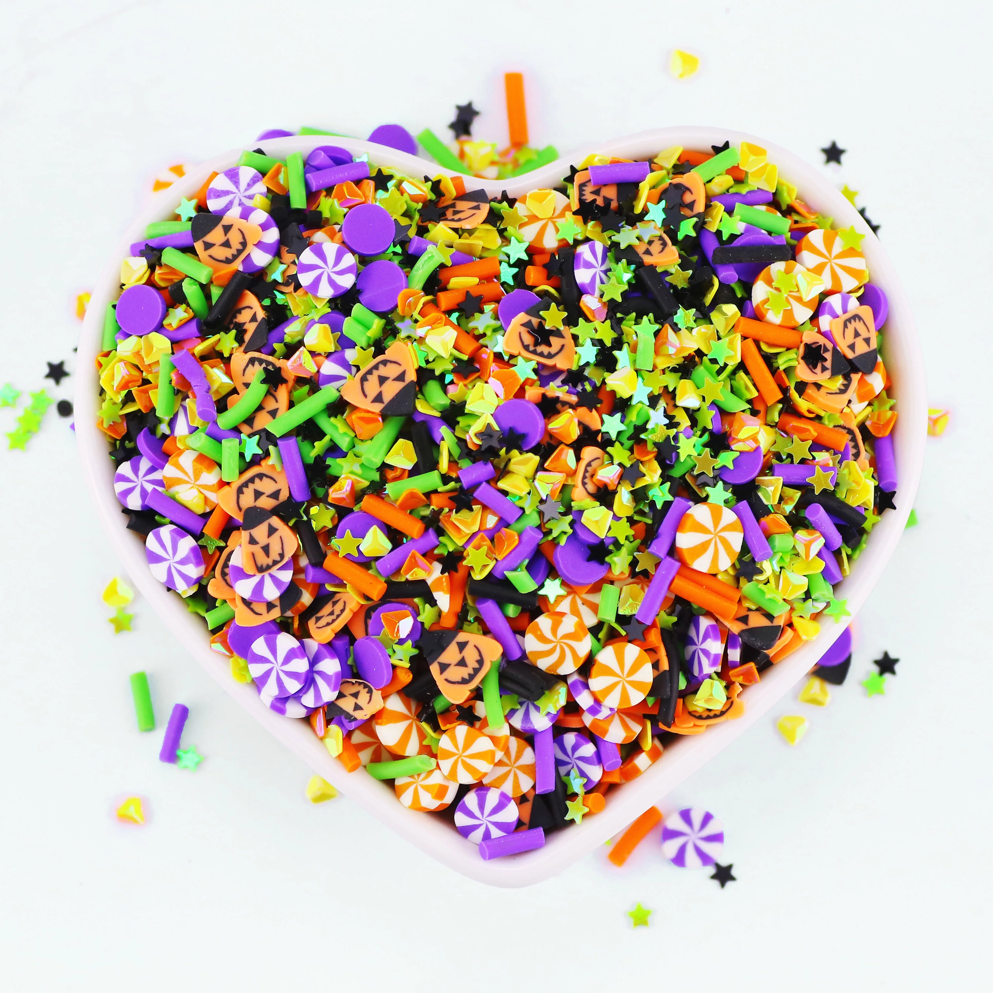 1KG Halloween Candy Corn Cartoon Mouse Polymer Clay Slices DIY Nail Art Decor Sprinkle Slime Filler Model for Clay Crafts