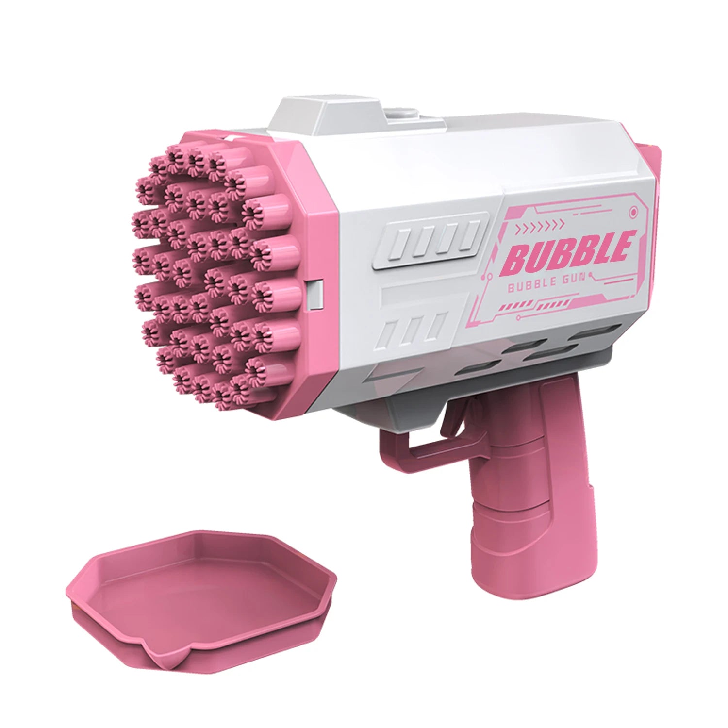 Bubble Gun - 40 Holes Bubble Machine Gun, 2024 Upgraded, Bubble Blower with LED Lights, Summer Toys for Toddlers Kids Adults