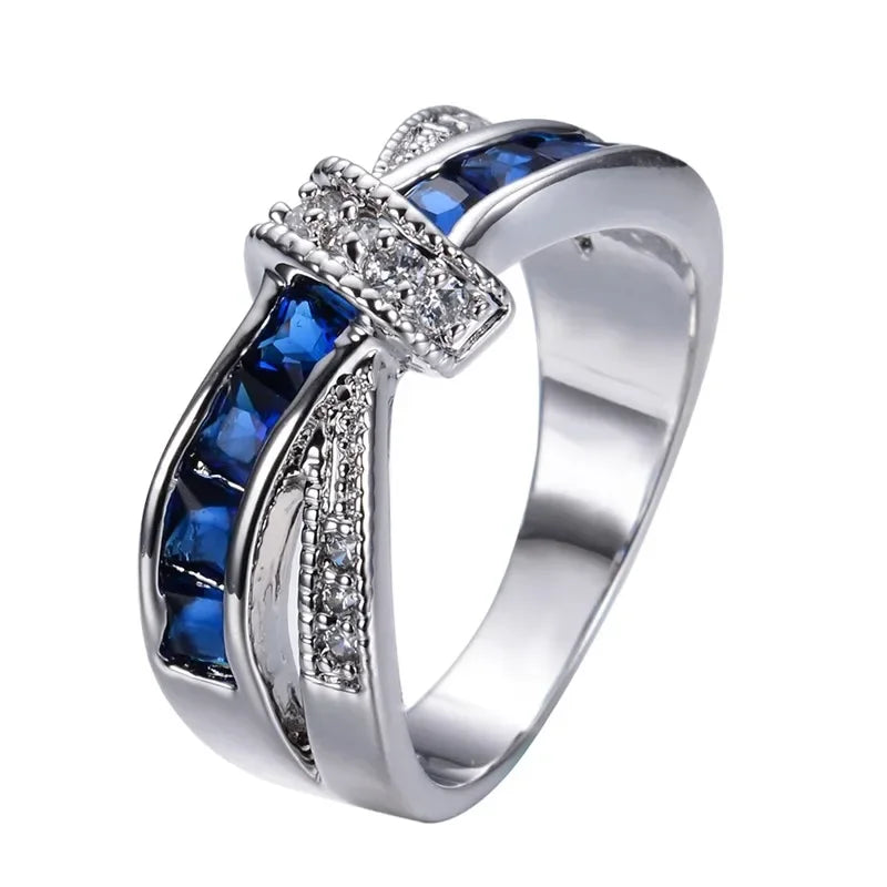 925 sterling Silver Luxury Colored zircon Rings For Women size 6-10 Fashion Party Wedding Accessories Jewelry Christmas gifts