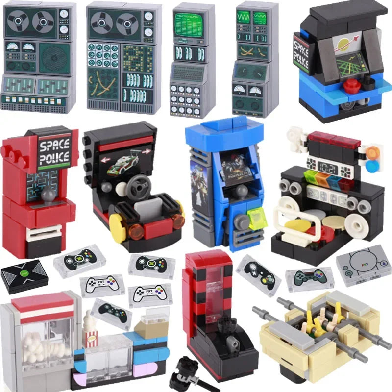 Building Blocks Printed Bricks Seafood Vegetables Ice Cream Express Package Computer Controller Christmas Halloween Gifts MOC