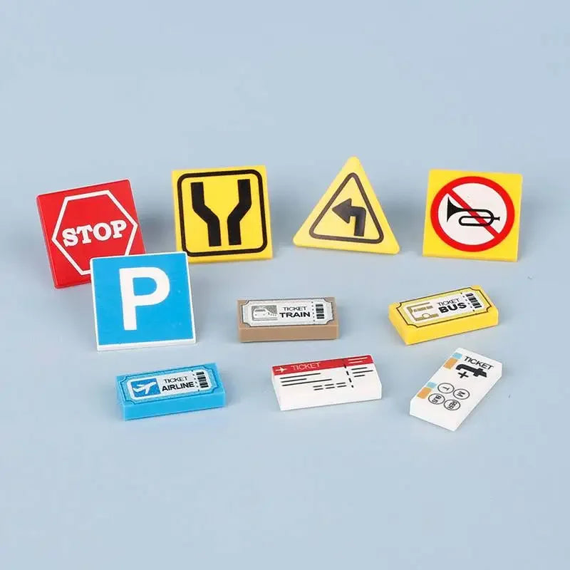 Building Blocks Printed Bricks Seafood Vegetables Ice Cream Express Package Computer Controller Christmas Halloween Gifts MOC