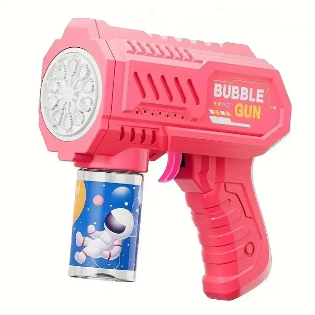 Unicorn electric bubble gun, toy bubble machine, automatic soap blower with lights, summer outdoor party games, children's gifts