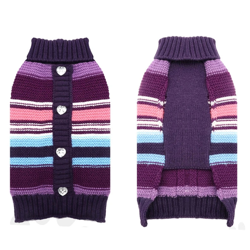 Xmas Luxury Dog Clothes Winter Pet Dog Coat Pet Sweater Christmas Cute Printed Pet Costume Chihuahua Clothing Puppy Warm Sweater