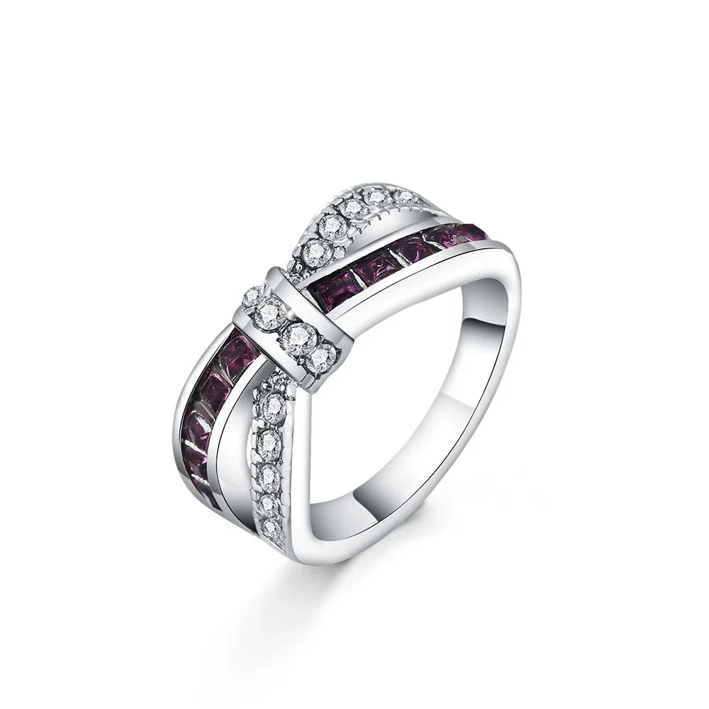 925 sterling Silver Luxury Colored zircon Rings For Women size 6-10 Fashion Party Wedding Accessories Jewelry Christmas gifts