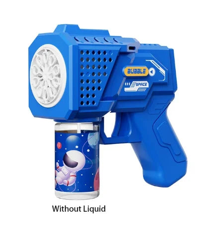 Unicorn electric bubble gun, toy bubble machine, automatic soap blower with lights, summer outdoor party games, children's gifts
