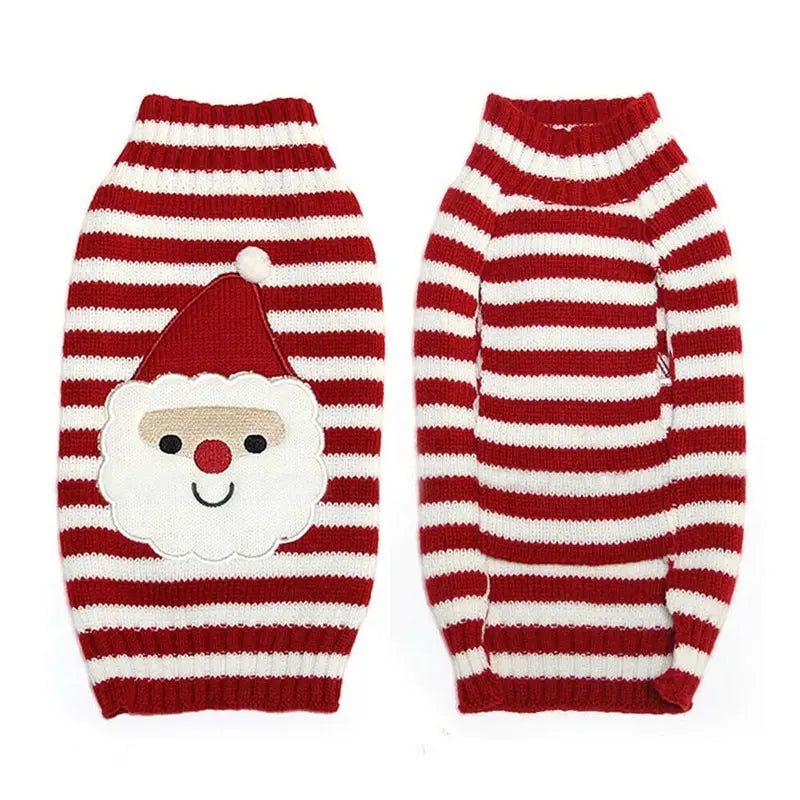 Xmas Luxury Dog Clothes Winter Pet Dog Coat Pet Sweater Christmas Cute Printed Pet Costume Chihuahua Clothing Puppy Warm Sweater