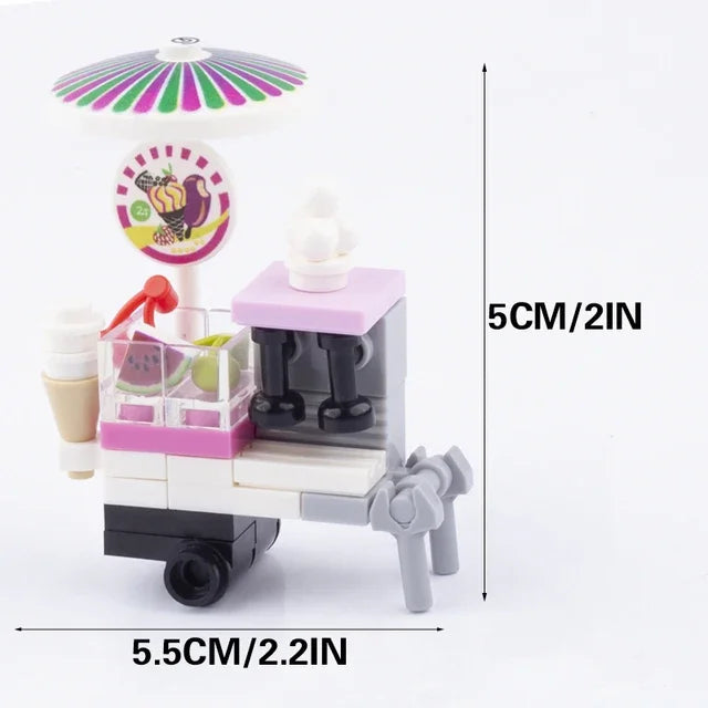 Building Blocks Printed Bricks Seafood Vegetables Ice Cream Express Package Computer Controller Christmas Halloween Gifts MOC