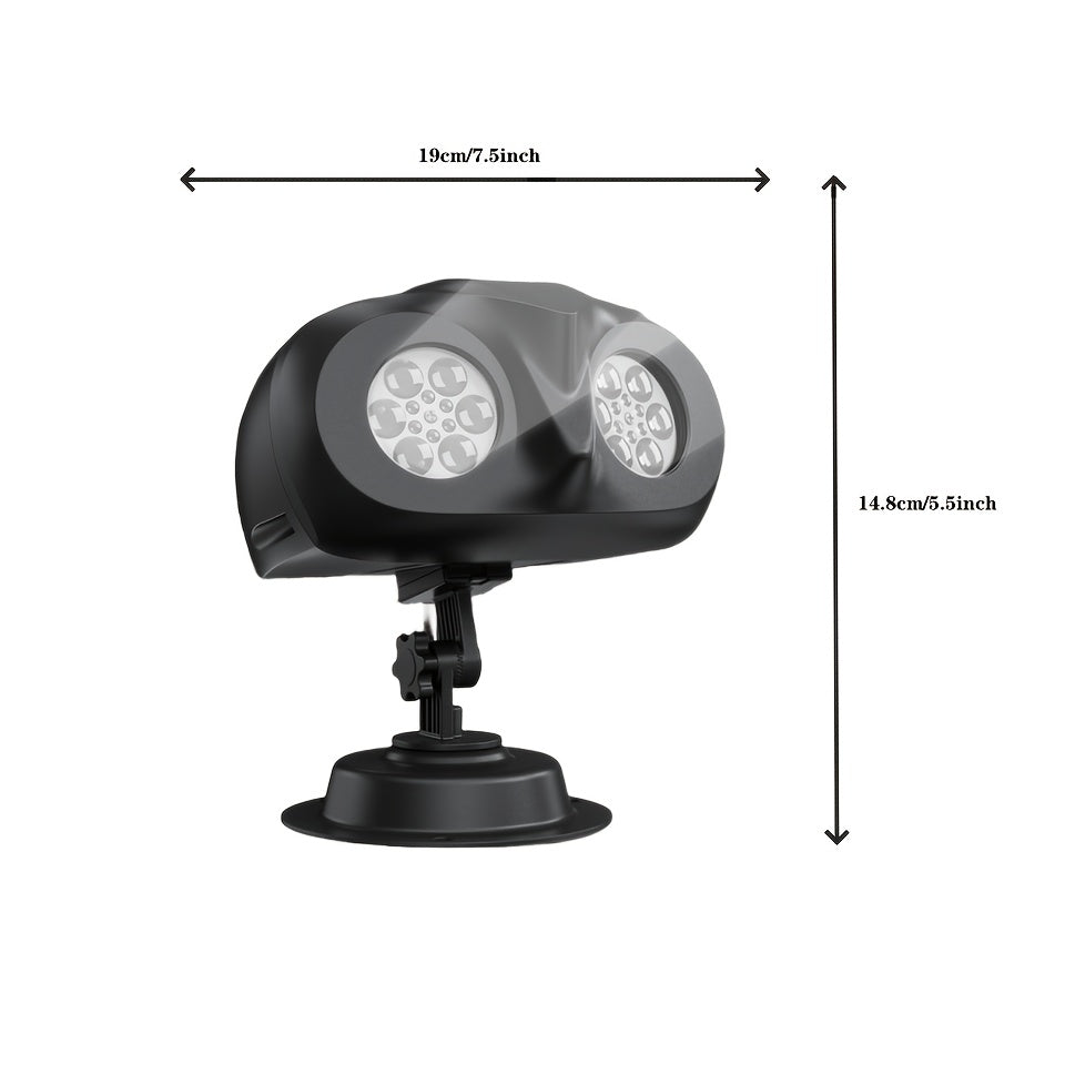 Upgraded Dual-Head Outdoor Snowflake Projector Light, 180 Rotation, Large Scale Projection, Waterproof IP45, Christmas Light Porjector for Outdoor Christmas Decor | Christmas Projection Light |christmas Decorations | Christma