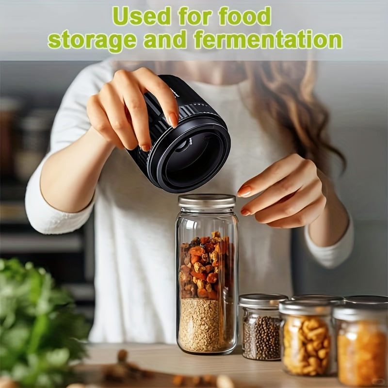 Electric Vacuum Mason Jar Vacuum Sealing Kit - Contains Sealing Lids, Suitable For Wide Mouth And Regular Mouth Mason Jars, Food Preservation Vacuum Sealer For Home Preservation.
