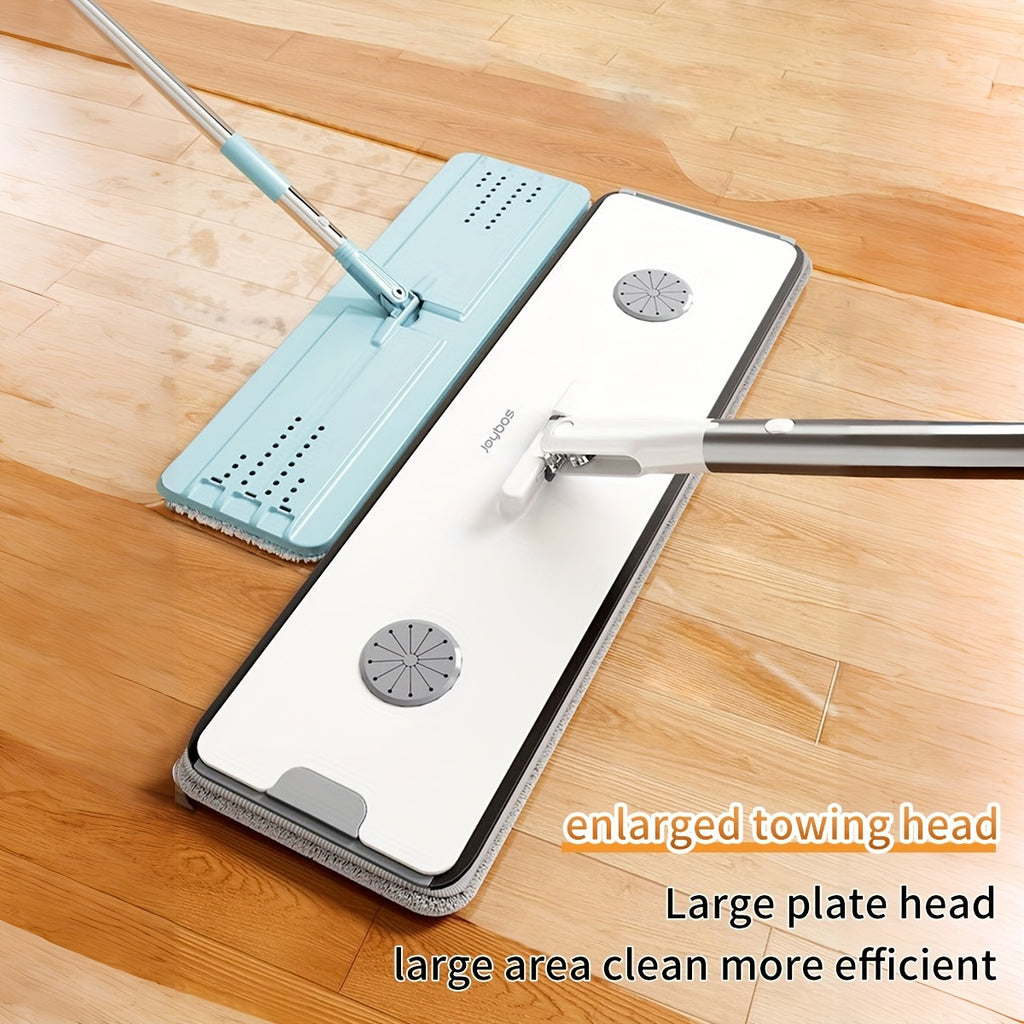 12.99inch Microfiber Flat Mop And Bucket Set Floor Cleaning System, Wet Dry Mop For Wall Cleaner With Long Handle, Hardwood Floor Mop With Microfiber Cloths. Bedroom/ Bathrooms/living Room Mops For Floor Cleaning