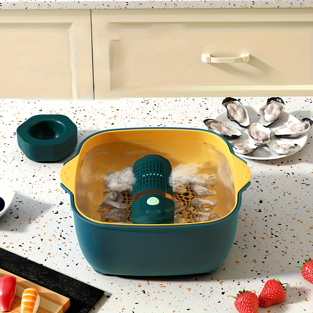 USB Rechargeable Fruit and Vegetable Cleaner - Portable Cleaning Machine for Fruits, Vegetables, Seafood, Meat, and Utensils - Ideal for Travel, Picnics, and Home Use - Essential Picnic Accessory