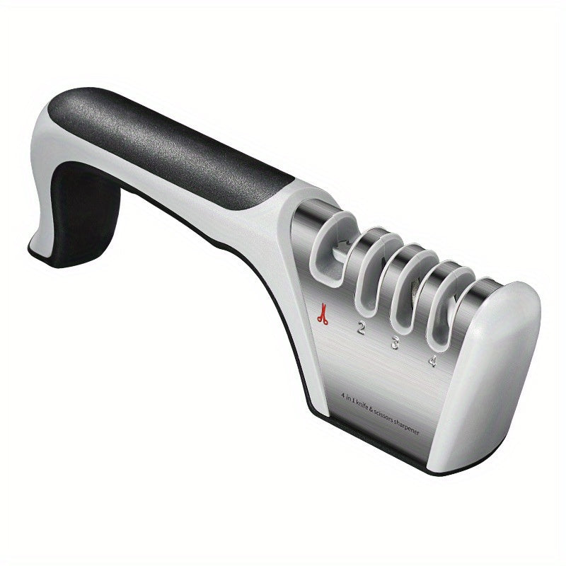 1pc, Knife Sharpening, Knife Sharpener, 4-in-1 Knife Sharpener, The Original Premium Polished Blades, Suitable For Ceramic And Steel Knives, Scissors, Kitchen Utensils, Apartment Essentials, College Dorm Essentials, Back To S