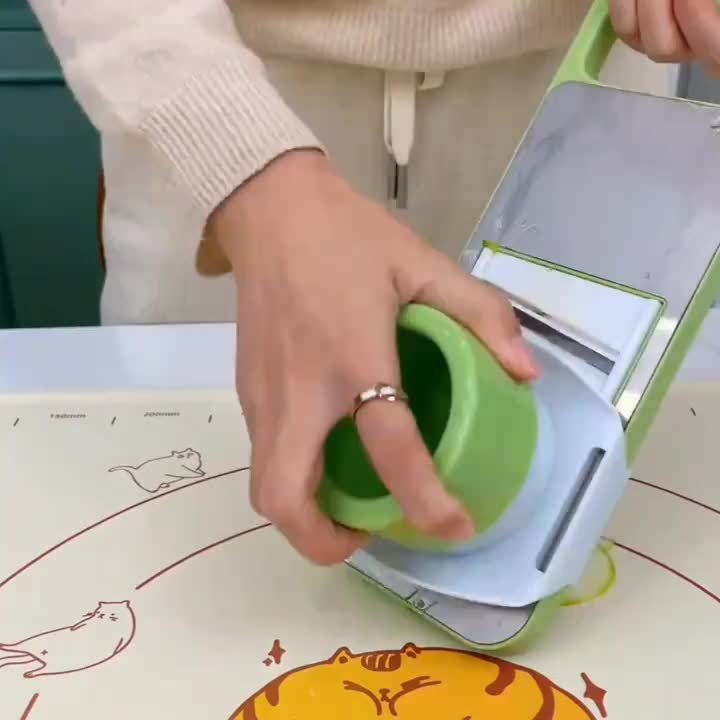 [Heavy-Duty Chopper] Heavy-Duty Manual Vegetable Chopper with 5 Blades - Multifunctional Kitchen Slicer, Grater & Cutter for Carrots, Cucumbers, Potatoes - No Electricity Needed, Easy-Clean Blades - Compact Design, Suitable f