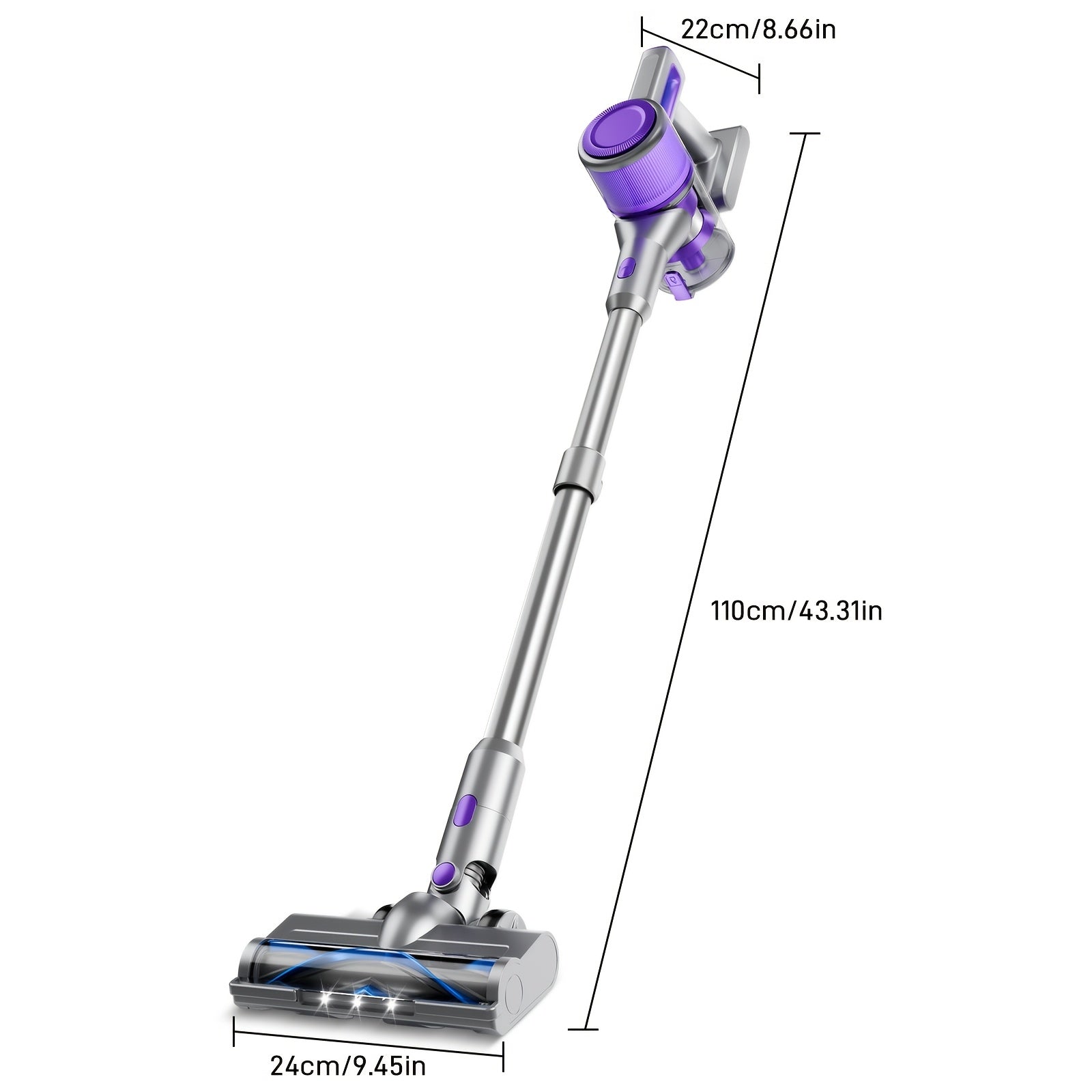 Cordless Vacuum Cleaner, MAX 70Kpa Powerful Stick Vacuum with 45min Runtime, Anti-Tangle Vacuum Cleaners for Home, 50.72oz Dust Cup, Rechargeable wired/Wireless Vacuum for Hardwood Floor Carpet Pet Hair, Cordless Vacuum Clean