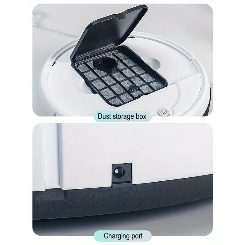 [Multi-Purpose Robot Vacuum] 3-in-1 Robot Vacuum Cleaner | Tangle-Free Suction, Automatic Self-Charging, Multi-Purpose for Floor Cleaning, Pet Hair, Paper & Garbage - Fast Charging, Powerful Cleaning, USB Powered, Vacuum Clea
