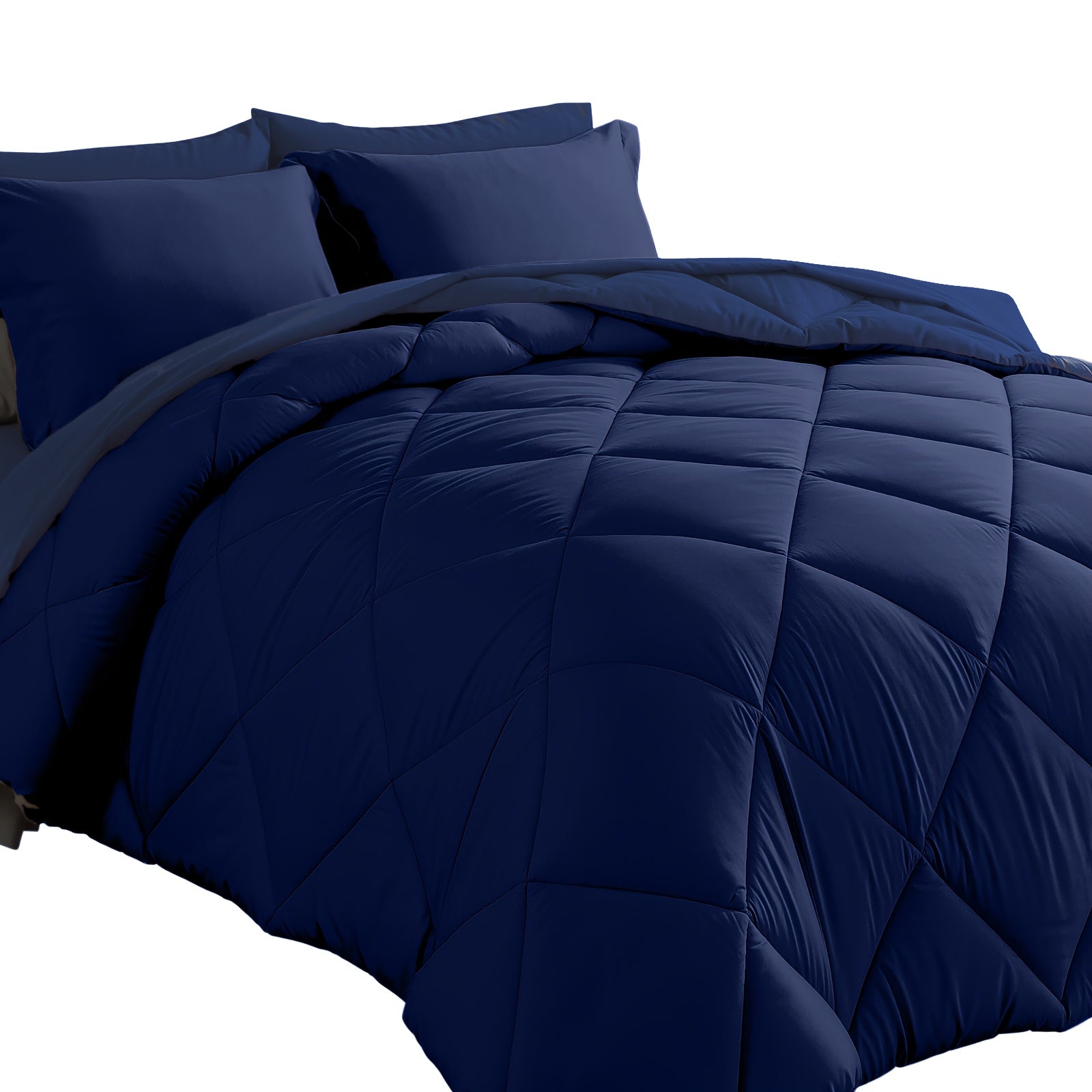 Cosybay 7pcs Luxurious Comforter Set-Breathable Comforter-Ultra-Soft Fluffy Fiber Filling, Warmth for All Seasons-Quilted Comforter, Flat Sheet, Fitted Sheet, Pillowcases, Pillow Shams, Bed In A Bag, Pumpkin Color Halloween C