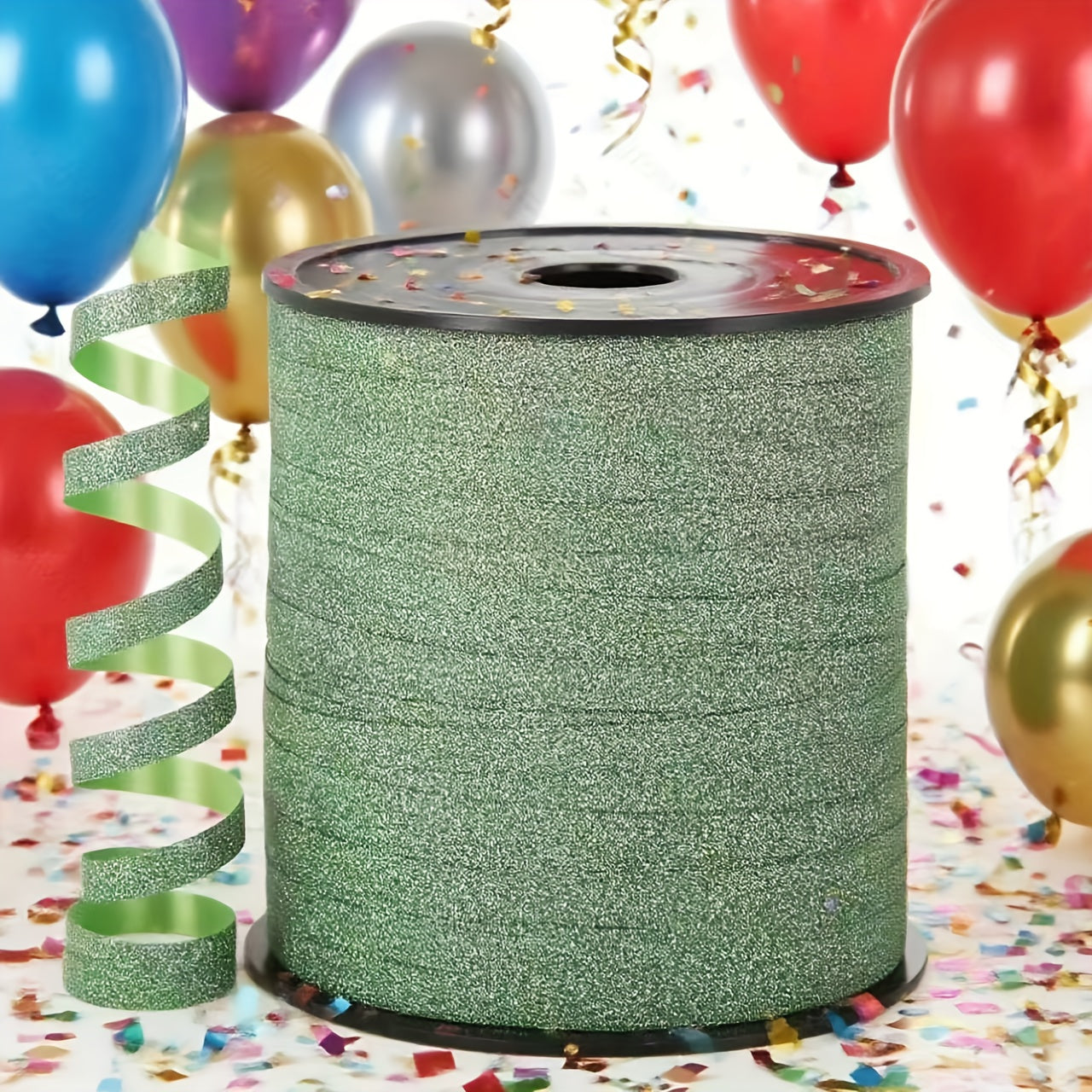 1pc 250 Yards Golden Glitter Ribbon Streamers - Mixed Color Plastic Ribbon for Gift Wrapping, Handicrafts, Wedding Party Decorations, Christmas, Halloween, Easter, Valentine'S Day, Graduation, Birthday, Anniversary, General U