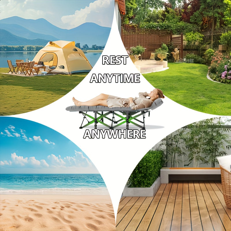 59/75 Inch Optional;bed/mattress Optional; 75-inch Folding Bed, Camping Bed, Portable Folding Guest Bed, 700 Lbs Weight Limit, Adult Outdoor Travel Bed, Suitable For Patios And Camping - Elegant Outdoor Furniture, For Outdoor