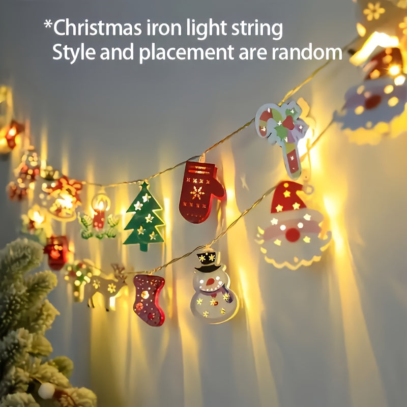 Charming LED Christmas String Lights - 10LED Santa, Snowman & More - Battery Powered Perfect for Indoor Holiday Decor, Party & Bedroom Ornaments Snowman For Indoor Holiday Christmas