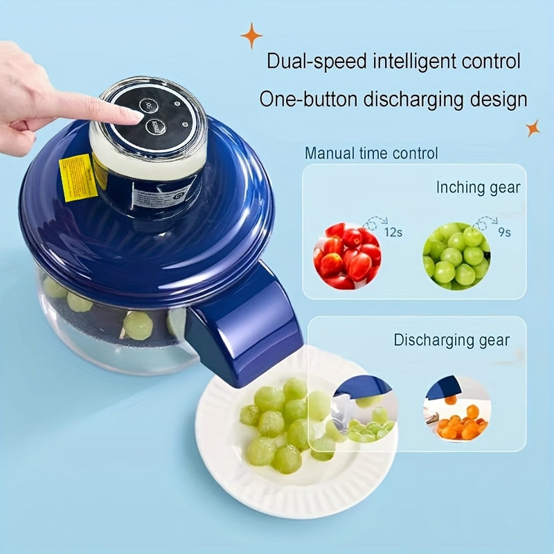 Automatic Electric Fruit & Vegetable Peeler with One-Touch Operation, Multi-Functional Peeling Machine for Apples, Potatoes, Carrots, Tomatoes, Garlic, Grapes, Citrus, Avocados - Heavy-Duty Plastic Processor-like for Quick Pe