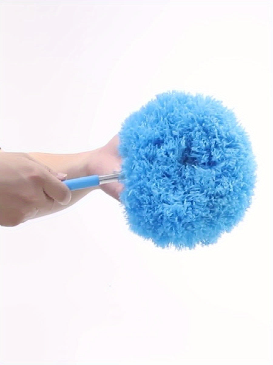 Microfiber Retractable Dust Mop Multi-functional Microfiber Fan Cleaner Set With Metal Handle For High Angle Ceilings, Furniture And Cars - Ideal For Bedrooms, Bathrooms, Kitchens And Living Rooms