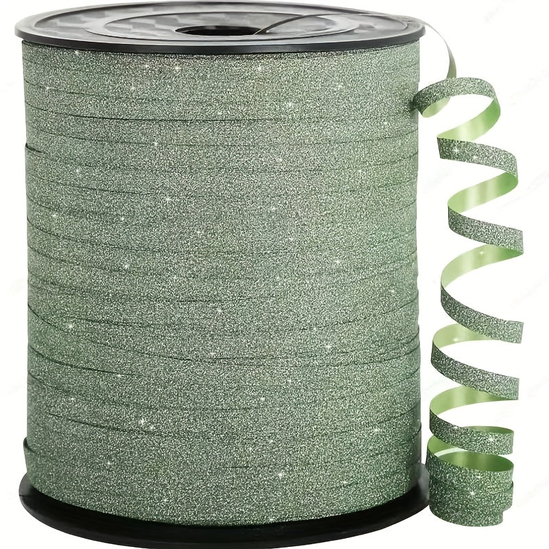 1pc 250 Yards Golden Glitter Ribbon Streamers - Mixed Color Plastic Ribbon for Gift Wrapping, Handicrafts, Wedding Party Decorations, Christmas, Halloween, Easter, Valentine'S Day, Graduation, Birthday, Anniversary, General U