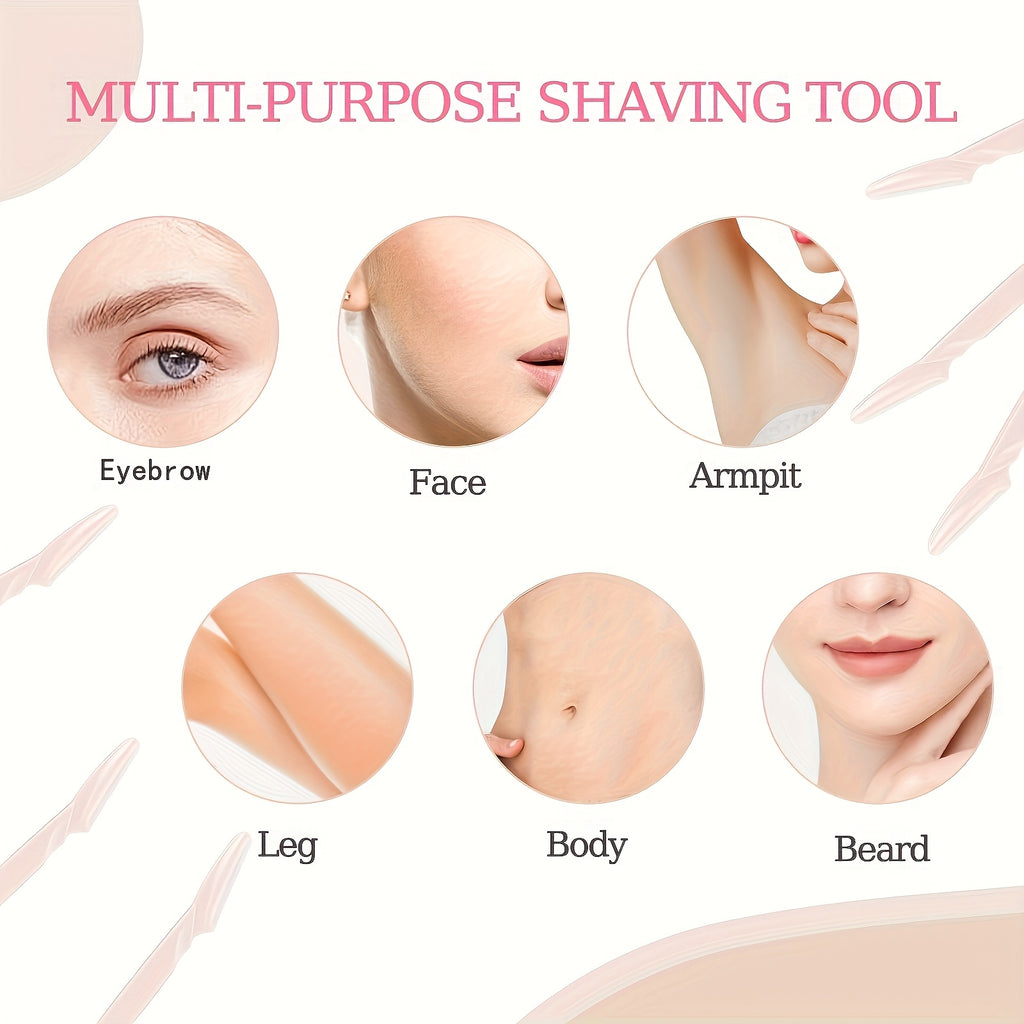 24pcs Eyebrow Shaver & Face Shaver for Women & Men - Eyebrow Trimmer with Protective Cover, Safe & Painless Facial Hair Remover for Upper Lip, Beginners, Personal Care Grooming Tools