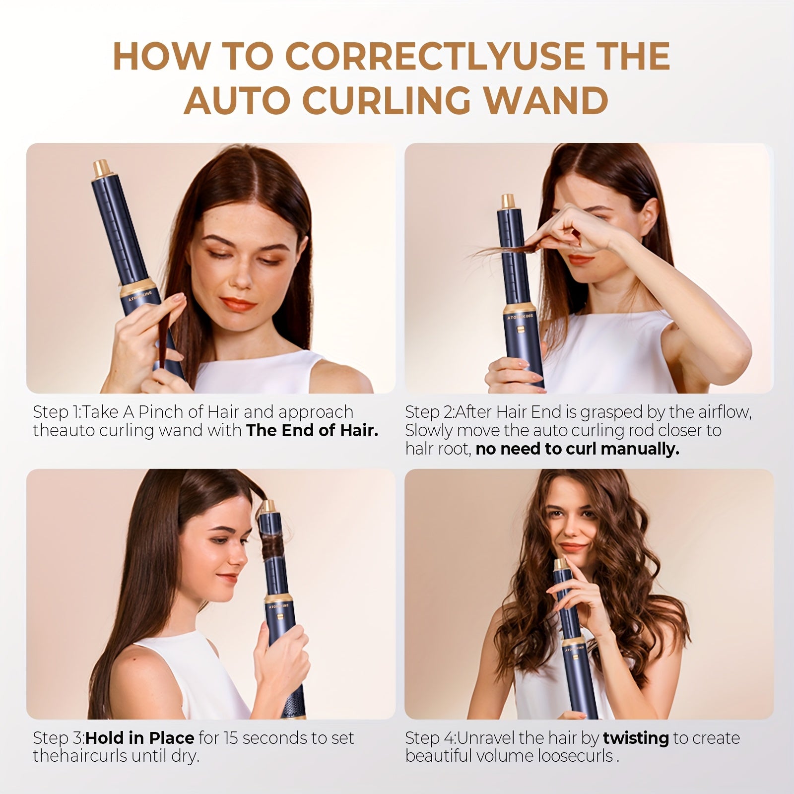 5in 1 Blow Dryer Brush, Upgrade Hair Dryer Brush Air Curler Air Curling Wrap Styler, Detachable Hot Air Brush Negative Ion Curling Brush Iron, Hair Styling Tools for Drying Curling Straightening