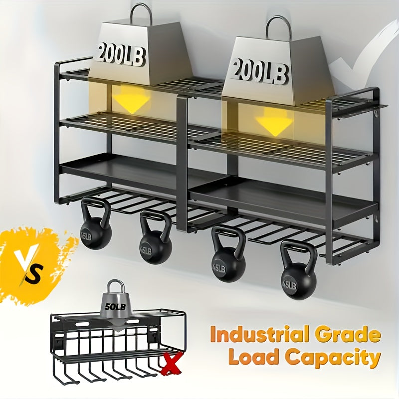Power Tool Storage Rack With Charging Station, Tool And Storage Rack, Heavy-duty Metal Tool Rack, Electric Tool Storage Rack, Wall-mounted Drill Rack For Organization-New Year And Valentine'S Day Gifts, Suitable Gifts For Boy
