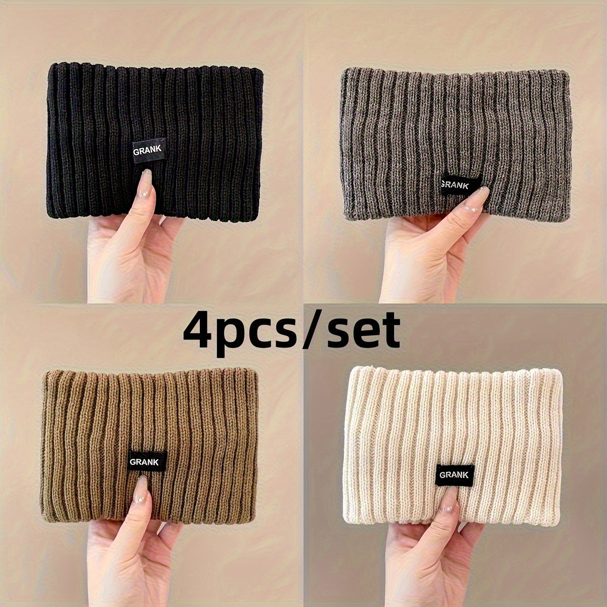 4pcs Women's Soft Stretchy Headbands - Winter Ear Warmers with Comfort Fit, Solid Color Hair Accessories for Cold Weather, Stylish & Cozy Hairbands for Everyday & Formal Wear