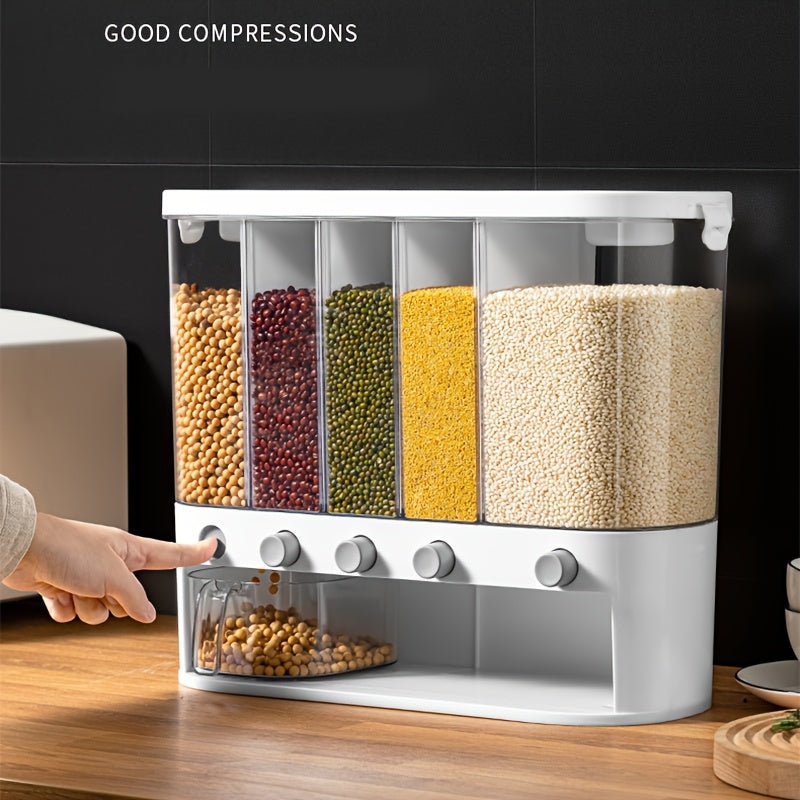 Faridabio 12L (4 Gallons) Kitchen Storage Container - Airtight, Bug-Proof & Moisture-Proof Food Organizer with Transparent Window - Space-Saving Square Bin for Pantry, Cabinet, Countertop - Ideal for Rice, Beans, Pasta, Spice