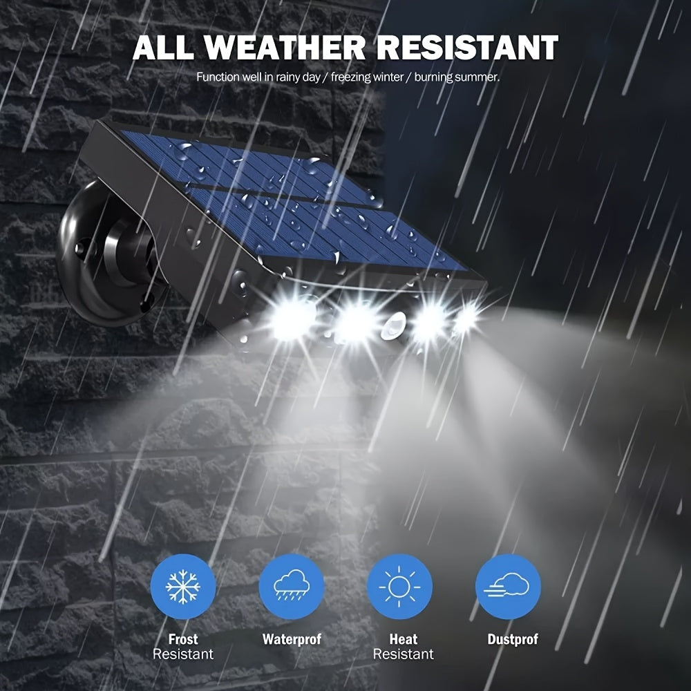 1/2/4pcs Commercial Solar Wall Lights Outdoor - Smart Motion Sensor, IP44 Waterproof, Auto On/Off Dusk to Dawn for Courtyard, Porch, Deck & Garden Security Lighting (Acrylic Cover, 120° Wide Beam)