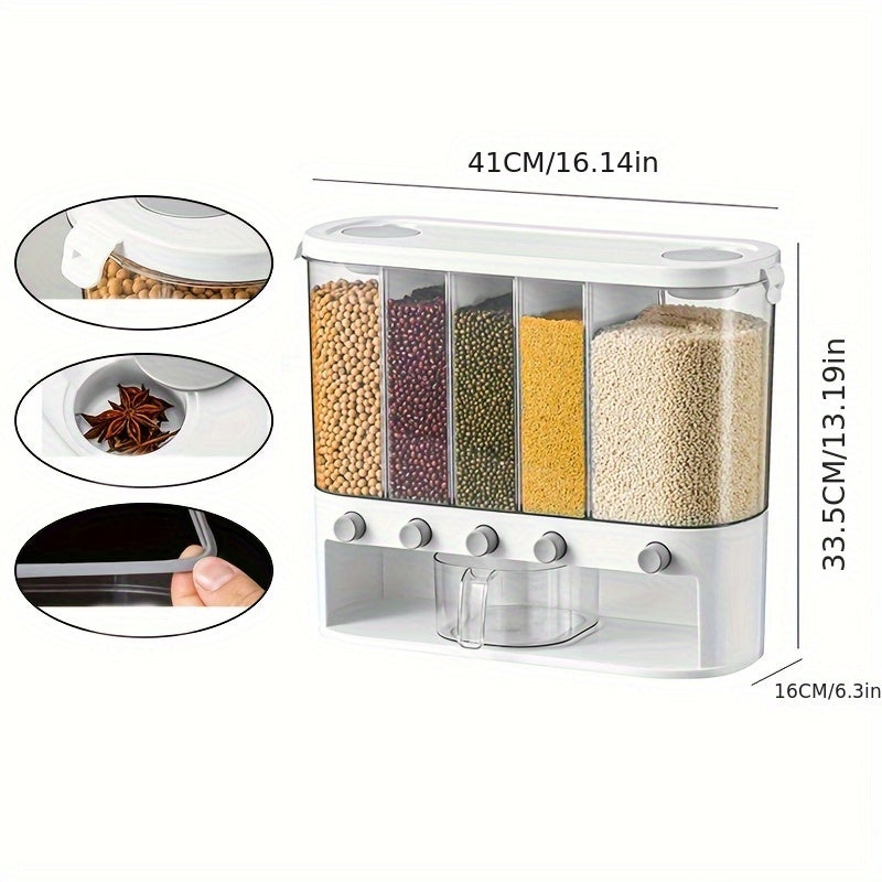 Faridabio 12L (4 Gallons) Kitchen Storage Container - Airtight, Bug-Proof & Moisture-Proof Food Organizer with Transparent Window - Space-Saving Square Bin for Pantry, Cabinet, Countertop - Ideal for Rice, Beans, Pasta, Spice