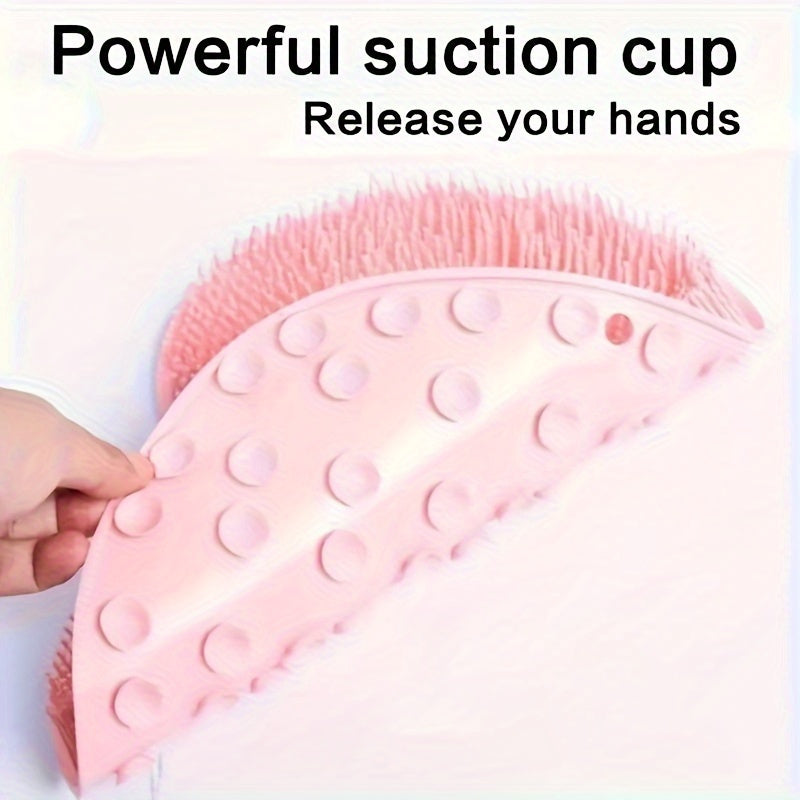 [Silicone Massage Pad] 2pcs Silicone Massage Pad - Bathtub and Shower, Foot and Back Washer, Wall Mounted Exfoliating Brush with Slip Suction Cup, Bathroom Cleaning Tools