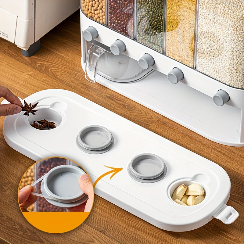 Faridabio 12L (4 Gallons) Kitchen Storage Container - Airtight, Bug-Proof & Moisture-Proof Food Organizer with Transparent Window - Space-Saving Square Bin for Pantry, Cabinet, Countertop - Ideal for Rice, Beans, Pasta, Spice