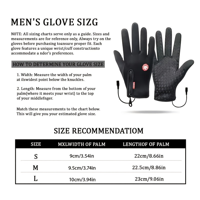 USB Heated Gloves, Heating The Back Of The Hand Has A Constant Temperature Function 5 Touchscreen-compatible, Hand Washable, Made Of Fabric, For Winter Warmth, Outdoor Cycling Gloves For Both Men And Women