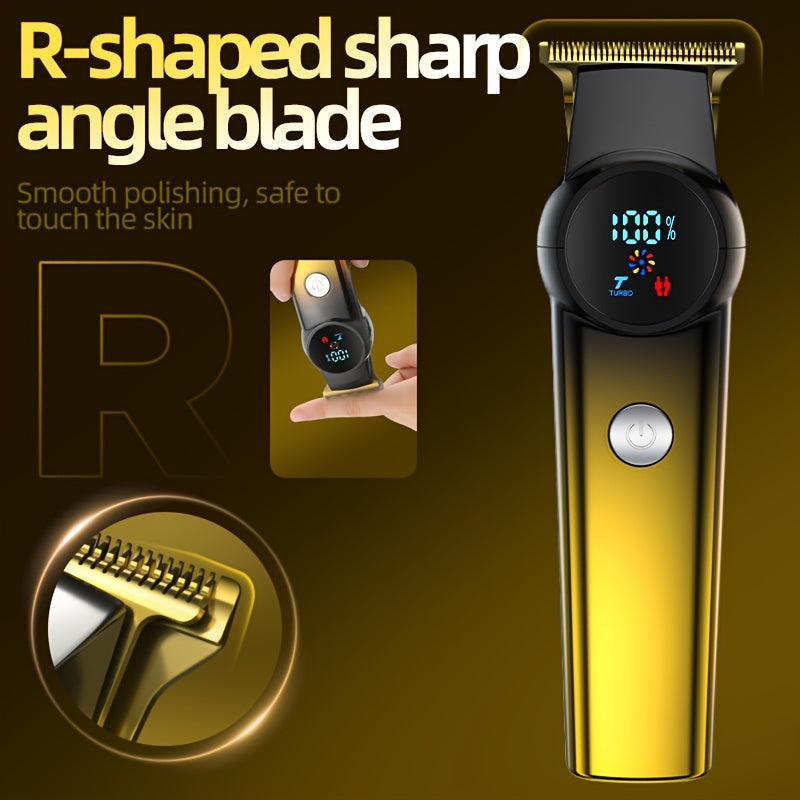 3-in-1 Set/2-in-1 Set/1pc Men's Hair Clipper Set And Beard Trimmer Set Men's Hair Clippers USB Charging Hair Clipper - LCD Power Display Suitable for Travel And Home Use, Comes with 4 Comb Attachments Men's Gift Birthday Gift