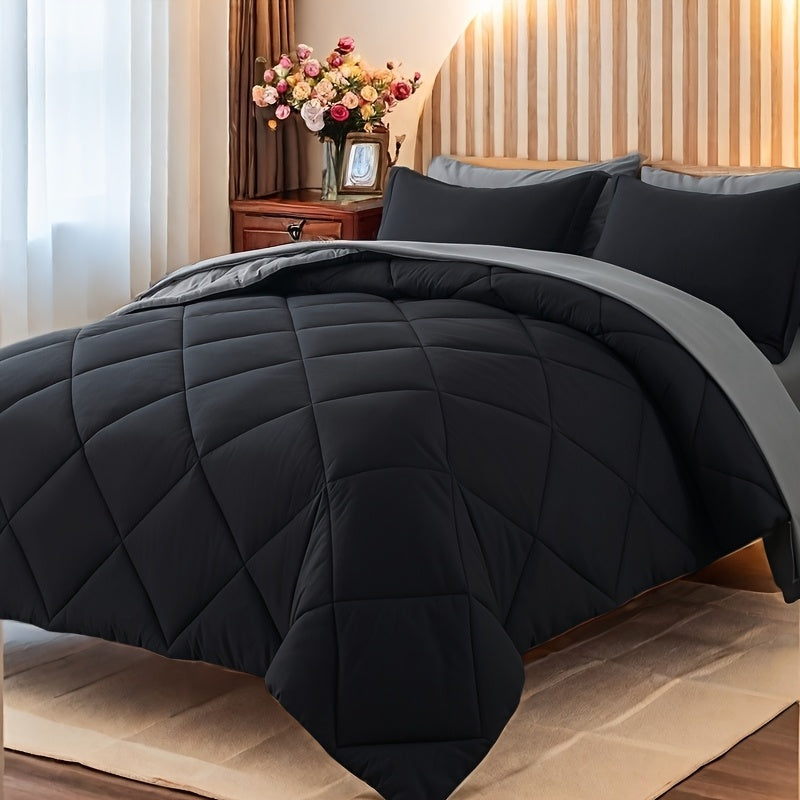 Cosybay 7pcs Luxurious Comforter Set-Breathable Comforter-Ultra-Soft Fluffy Fiber Filling, Warmth for All Seasons-Quilted Comforter, Flat Sheet, Fitted Sheet, Pillowcases, Pillow Shams, Bed In A Bag, Pumpkin Color Halloween C