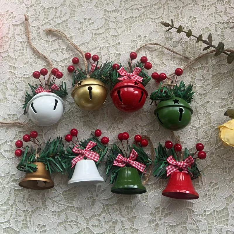 8 Sets of Christmas Bells in Different Styles, Jingle Bells, Multifunctional Christmas Tree Ornaments, Exquisite Christmas Decorations, Christmas Party Supplies, Christmas Tree Decorations