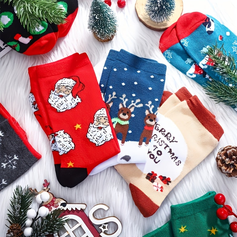 30 Pairs Of Christmas And Winter Socks Wholesale Set, Warm And Cold Resistant, Unisex, Santa Claus, Reindeer, Snowflakes, Happy New Year, Comfortable And Soft, Best for Christmas Gifts