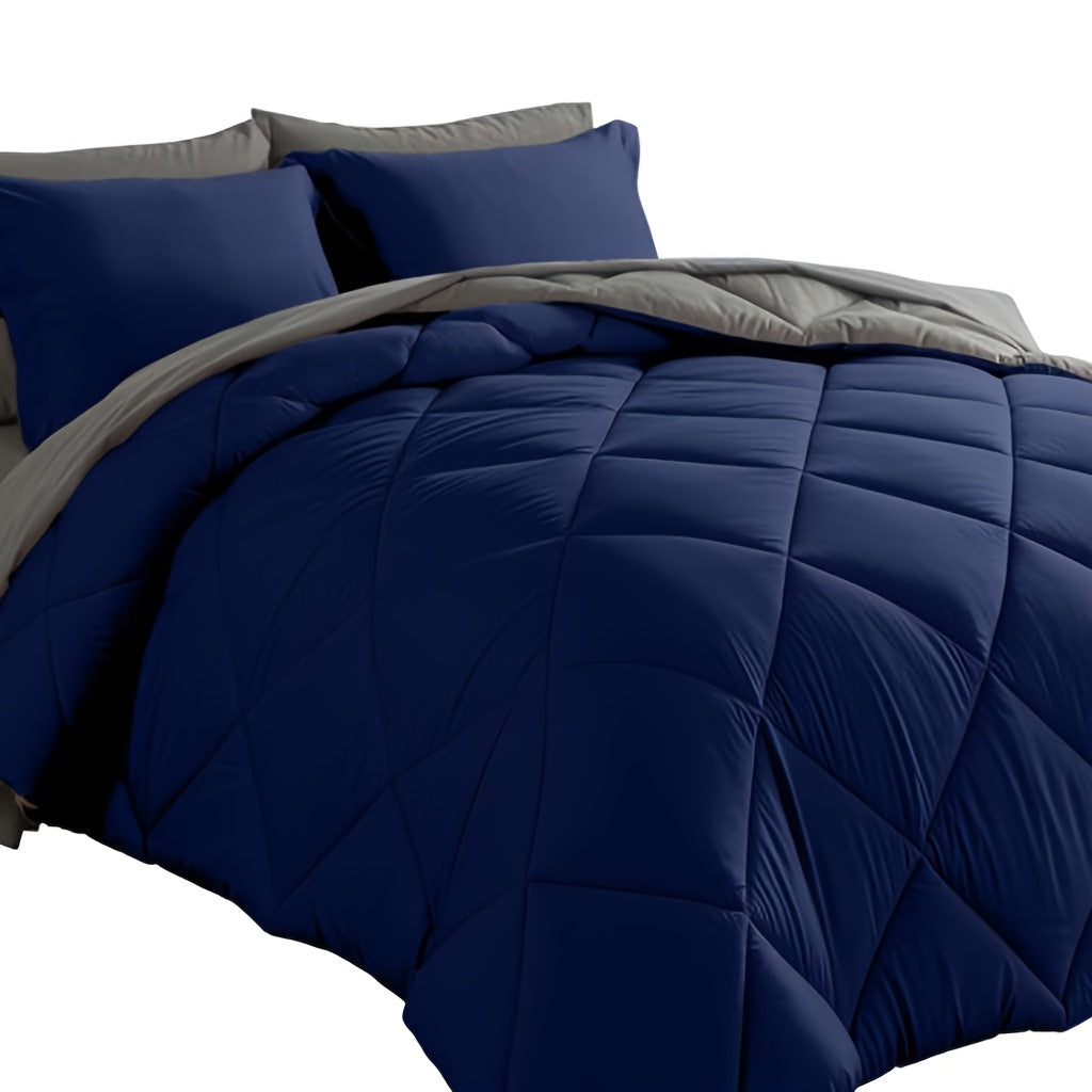 Cosybay 7pcs Luxurious Comforter Set-Breathable Comforter-Ultra-Soft Fluffy Fiber Filling, Warmth for All Seasons-Quilted Comforter, Flat Sheet, Fitted Sheet, Pillowcases, Pillow Shams, Bed In A Bag, Pumpkin Color Halloween C