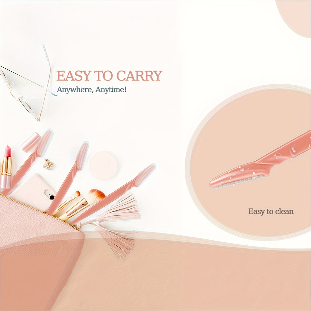 24pcs Eyebrow Shaver & Face Shaver for Women & Men - Eyebrow Trimmer with Protective Cover, Safe & Painless Facial Hair Remover for Upper Lip, Beginners, Personal Care Grooming Tools