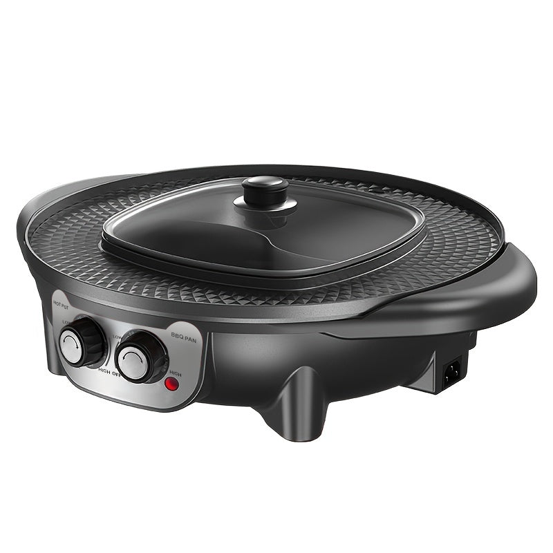 [Electric BBQ Grill Hot Pot] Smokeless Electric BBQ Grill and Hot Pot - Separable, Perfect for Home Cooking