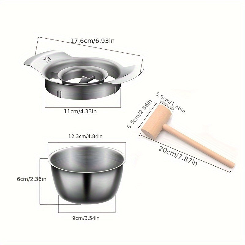 3pcs/set, Stainless Steel Pomegranate Peeler, Restaurant Fruit Opener, Eating Pomegranate, Removing Seeds And Meat, Tapping And Music Tool, Kitchen Supplies, Kitchen Accessories