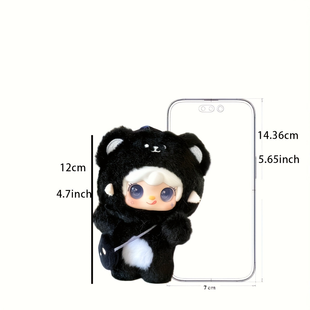 Multi-Color 1pc Genuine Yooki V4 Mysterious Teddy Bear Mystery Box Collectible Doll with Colorful Hair Accessories - Anime Plush, Expressive Eyes & Soft ABS Material, Perfect Gift for Teens & Adults (Halloween/Christmas/Easte