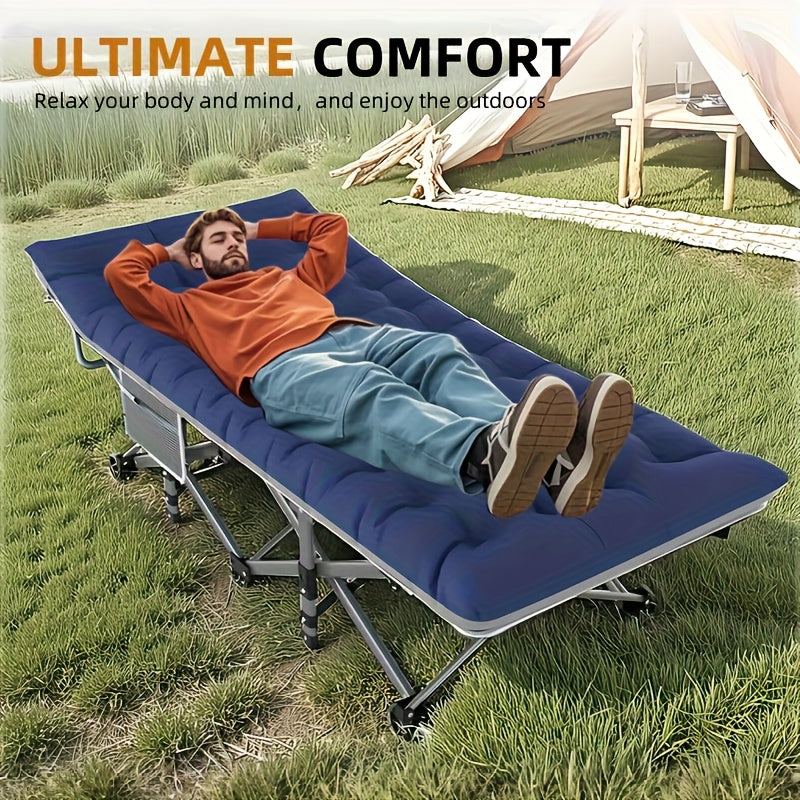 59/75 Inch Optional;bed/mattress Optional; 75-inch Folding Bed, Camping Bed, Portable Folding Guest Bed, 700 Lbs Weight Limit, Adult Outdoor Travel Bed, Suitable For Patios And Camping - Elegant Outdoor Furniture, For Outdoor