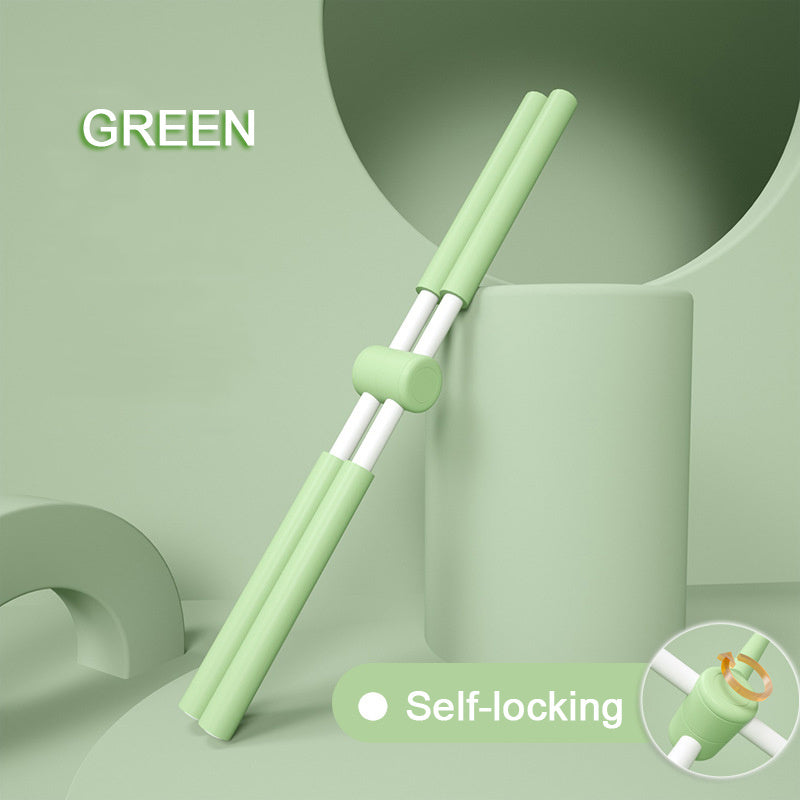 Adjustable Yoga Sticks for & Humpback Syndrome - Portable Stretching Pole with Extendable Length (Pink/Green/Blue) - Ideal for Scoliosis Treatment, Spinal & /Travel