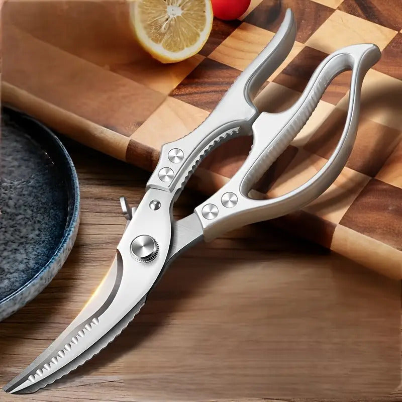 [Heavy-Duty Kitchen Shears] Heavy-Duty Professional Kitchen Shears | Sharp Stainless Steel Blades, Non-Slip Grip & Locking Mechanism for Cutting Meat, Bones, Chicken, Steak, Poultry - Food-Safe Construction for Home & Commerc