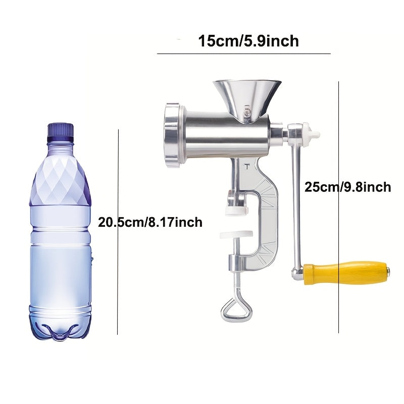 Manual Meat Grinder with Table Clamp - Heavy-Duty Stainless Steel Hand Crank Meat Grinder for Ground Beef, Pork, Chicken, Vegetables - No Electricity Needed, Meat Grinder For Kitchen, Vegetable Processing, Durable Constructio