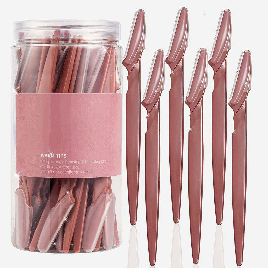 24pcs Eyebrow Shaver & Face Shaver for Women & Men - Eyebrow Trimmer with Protective Cover, Safe & Painless Facial Hair Remover for Upper Lip, Beginners, Personal Care Grooming Tools